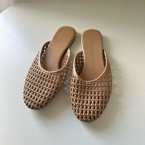 Old Navy Tan Woven Mules